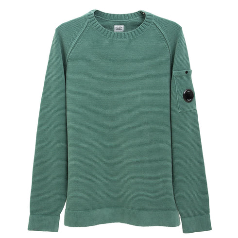 C.P. Company Chenille Cotton Knit Frosty Spruce 673 14CMKN028A-005687G Degli Uberti